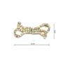 Broche joya lazo dorado con strass