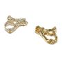 Broche joya lazo dorado con strass