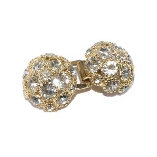 Broche de strass dorado media bola