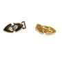 Broche joya dorado rombos con strass