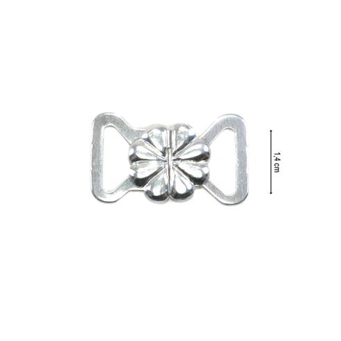 Broche bikini flor aluminio 14mm