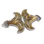 Broche metal arabesco oro y plata