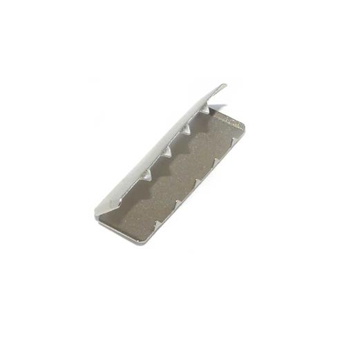 Terminal para cinta dentada 32mm. Plata mate