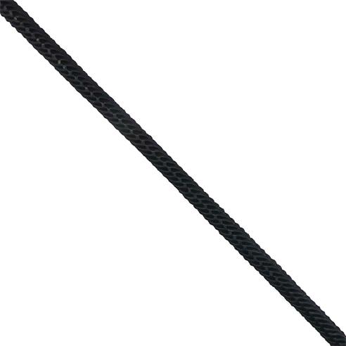 Cordón trenzado de rayón en negro 6mm