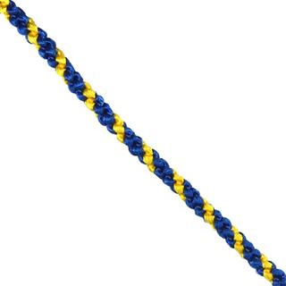Cordón de seda calabrote amarillo y azul 7mm