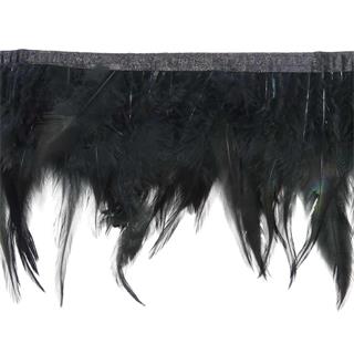 Fleco de plumas negro 10-13cm