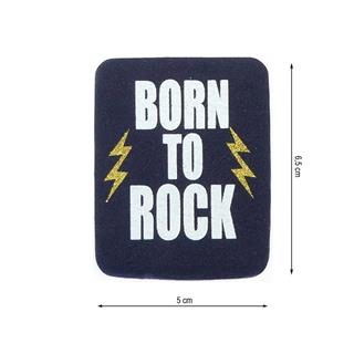 Parche termo 50x65mm Born to Rock
