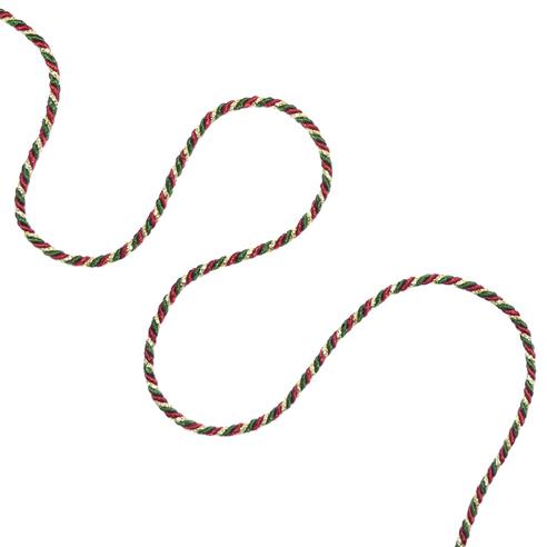 Cordón de seda trenzado navideño. Varios tamaños