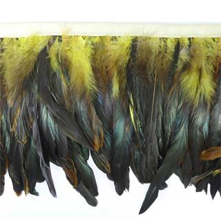 Fleco de plumas bicolor 16cm. Varios colores