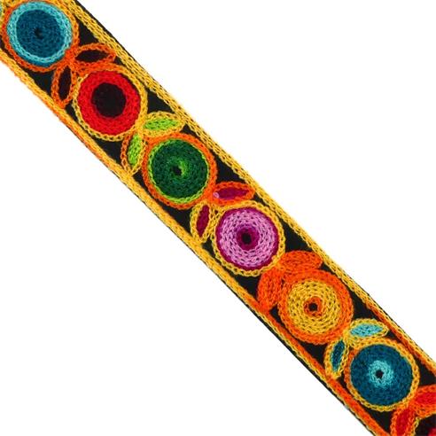 Galón lana multicolor de 3cm ancho