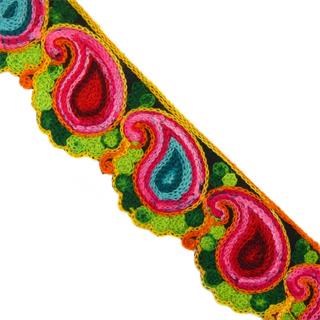 Galón puntilla lana multicolor de 5,5cm
