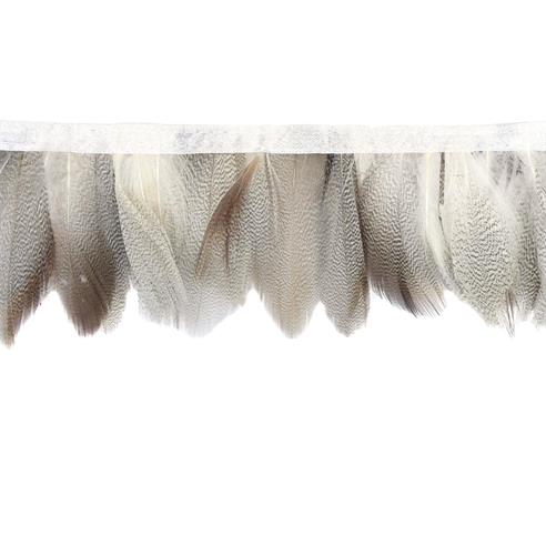 Fleco de plumas 7,5cm. Color natural