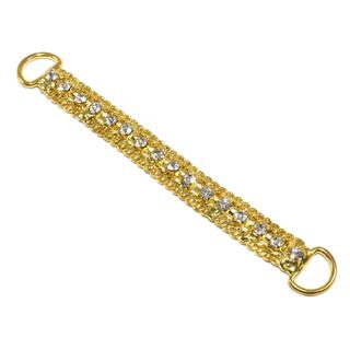 Travilla dorada diseño cadena con strass 9cm