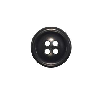 Botón clásico negro 15mm. 4 agujeros