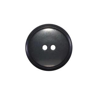 Botón clásico abrigo 2 agujeros negro 28mm