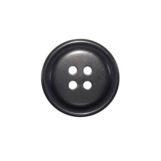 Botón clásico abrigo 4 agujeros negro 28mm