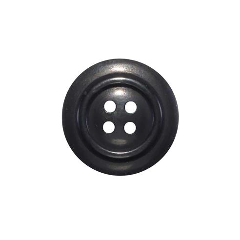Botón abrigo 4 agujeros negro 28mm