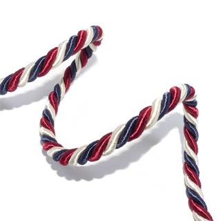 Cordón grueso de seda tricolor 8mm. Varias combinaciones