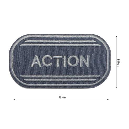 Parche termo bordado Action 120x65mm