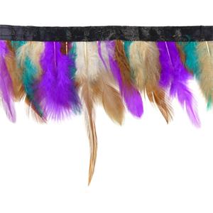 Fleco de plumas multicolor 9-12cm. Púrpura