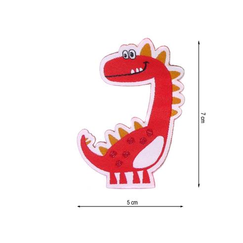 Parche termo infantil dinosaurio rojo