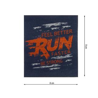 Parche termo Feel Better Run Faster 8x9cm