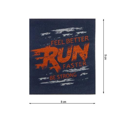 Parche termo Feel Better Run Faster 8x9cm