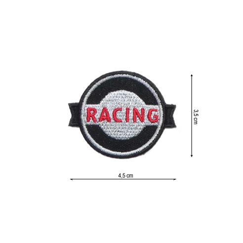 Parche termo bordado Racing 45x35mm