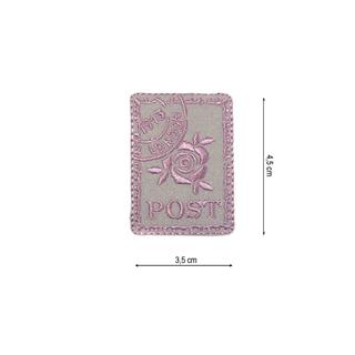 Parche termo bordado sello postal 35x45mm