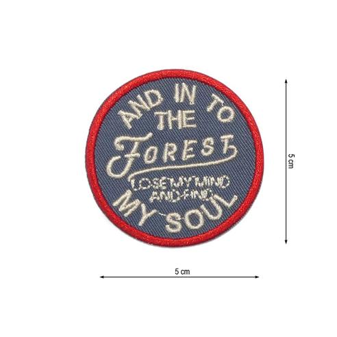 Parche termo bordado Forest My Soul 5cm