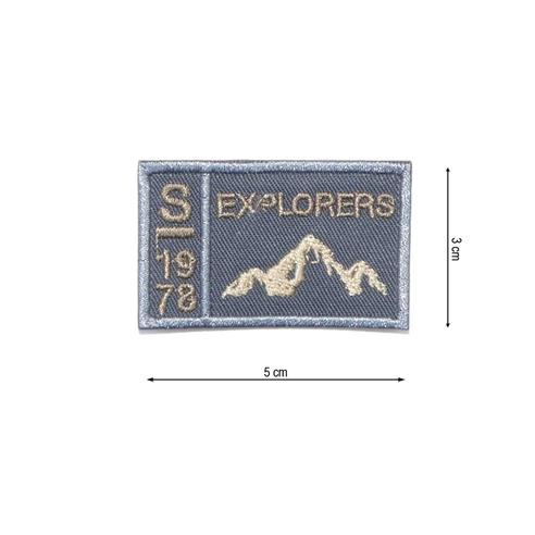 Parche termo bordado Explorers 1978 5x3cm