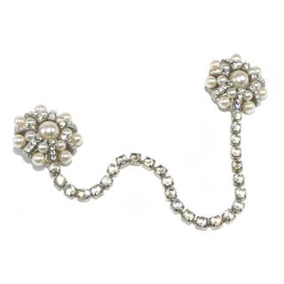 Travilla cadena strass y perlas 20cm