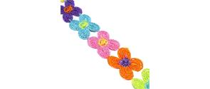 Tira de flores en colores de guipur 2cm