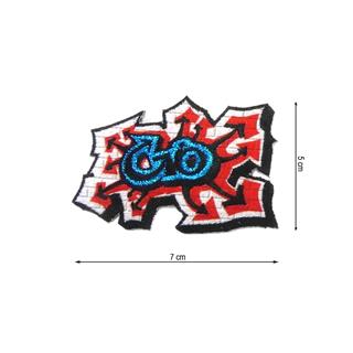 Parche bordado termo graffiti flechas 7x5cm