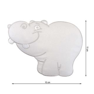 Parche termo Hipopótamo grande 15x11cm. Varios colores