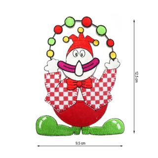 Parche bordado termo payaso malabares 95x125mm