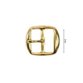Hebilla metal dorada rectangular 2cm