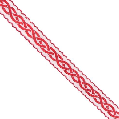 Cubrecosturas cuerda marinero rojo y blanco 2cm