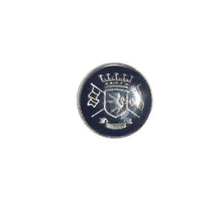 Botón pavonado con azul y escudo. Varios tamaños