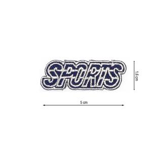 Parche termo 50x16mm Sport azul y blanco