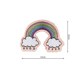 Parche termo 48x35mm tejido Arco Iris