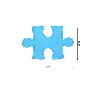 Parche termo pieza puzzle 55x35mm. Varios colores
