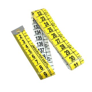 Cinta métrica a doble cara 1,5m. Amarillo y blanco