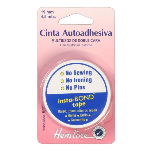 Cinta autoadhesiva a doble cara 1,9cm. 4,5m longitud