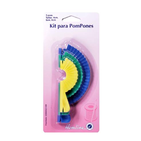 Kit para hacer pompones en abanico. 3 tamaños