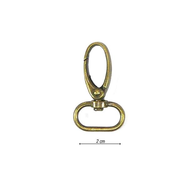 PAR mosqueton giratorio Cadena Bolso 30mm Oro viejo