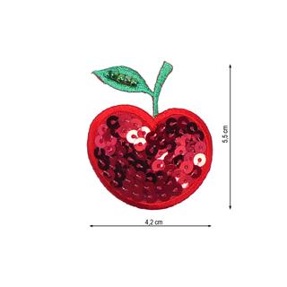 Parche termo bordado Manzana roja