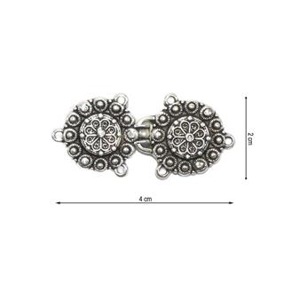 Broche para chaqueta charro 4cm plata vieja