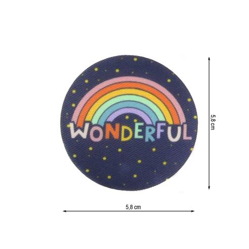 Parche termo impreso Wonderful 5,8cm