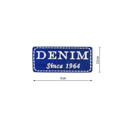 Parche termoadhesivo 60x25mm bordado Denim